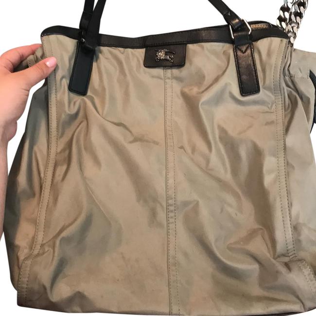 Burberry Dark Beige Nylon Tote