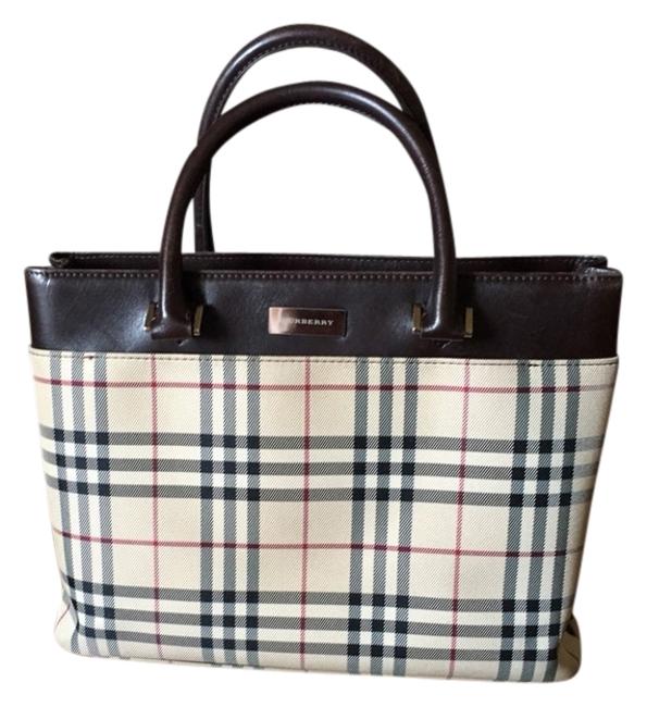 Burberry Dark Brown Canvass Tote
