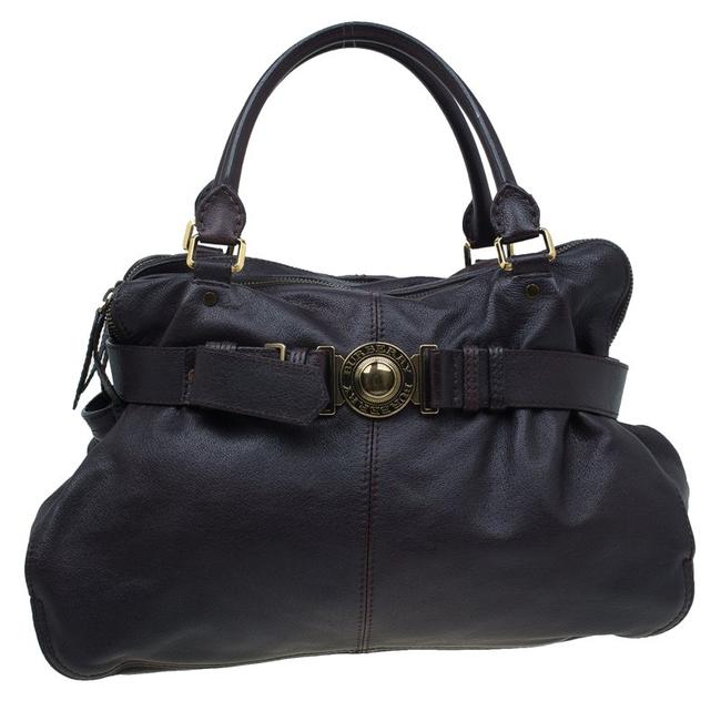 Burberry Dark Buffalo Lambeth Brown Leather Tote