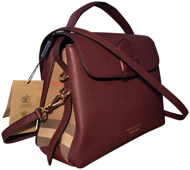 Burberry Derby Camberley Mahogany Red Leather Tote