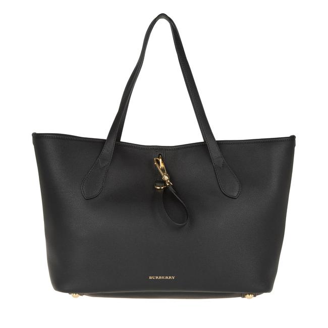 Burberry Derby Honeybrook Medium Black Leather Tote