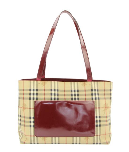 Burberry East West Beige Pvc Tote
