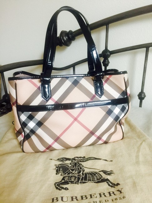 Burberry Emme Nova Check Leather Tote