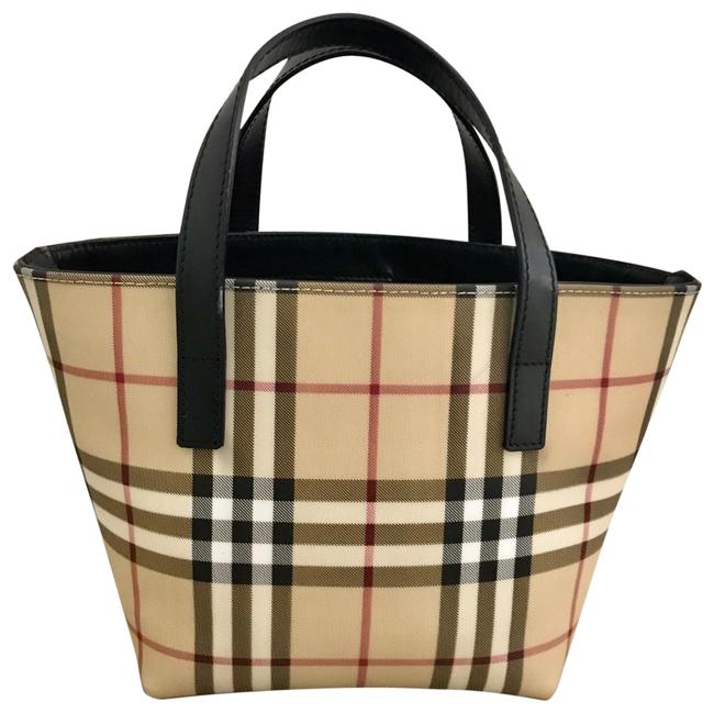 Burberry Euc Nova Check Handbag BlackMultiple Leather Pvc Tote