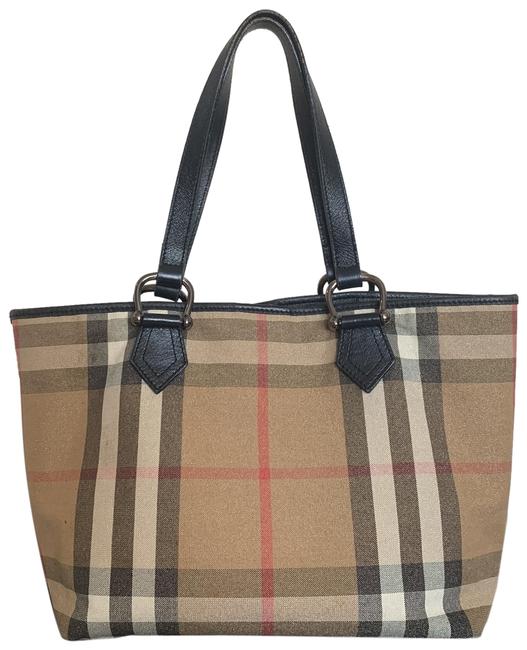 Burberry Fabric and Leather Tote