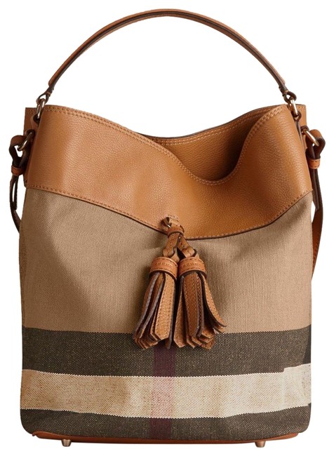Burberry Hobo Bag Flash sale Medium Ashby Saddle Brown Canvas Tote