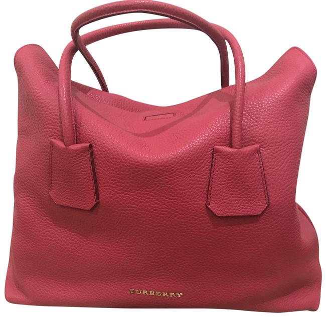 Burberry Fuchsia Leather Tote