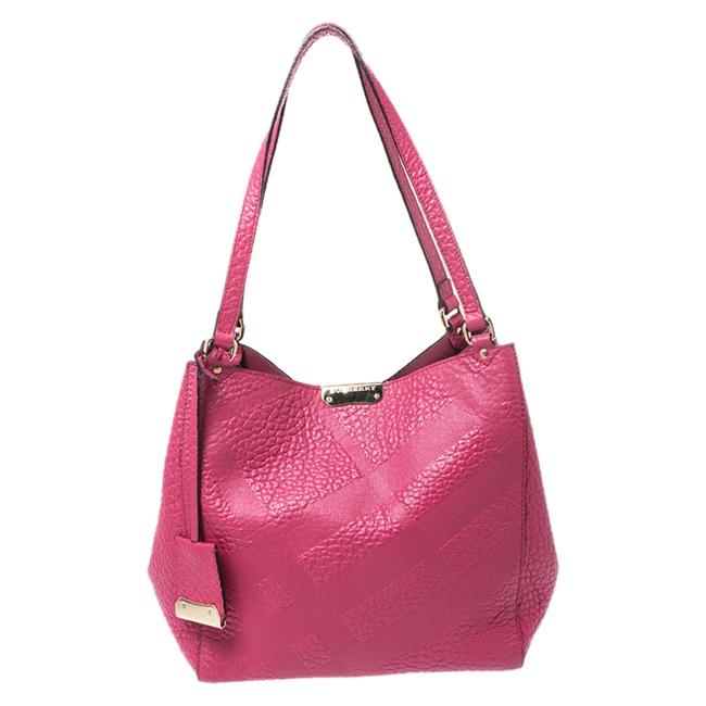 Burberry Fuchsia Medium Dewsbury Pink Leather Tote