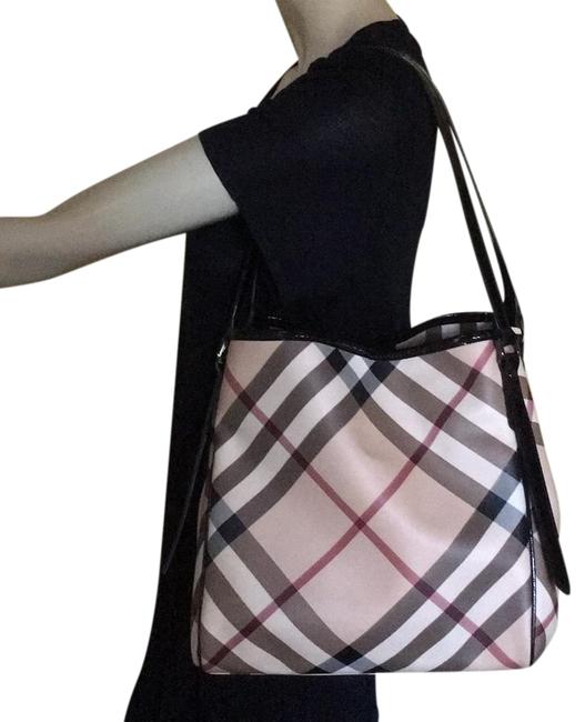 Burberry W Giant Cattlebury WWallet Check Coated Canvas Tote