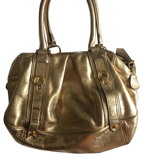Burberry Gold Leather Tote