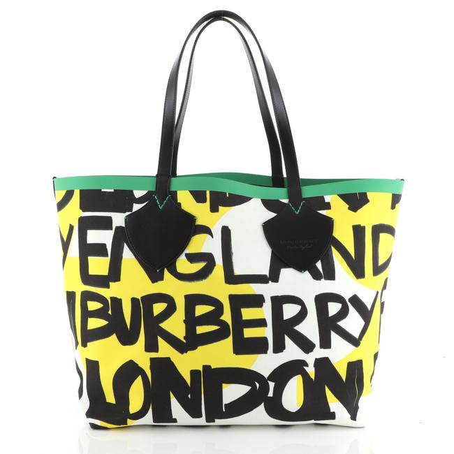 Burberry Graffiti XL Reversible Giant Print Canvas Tote