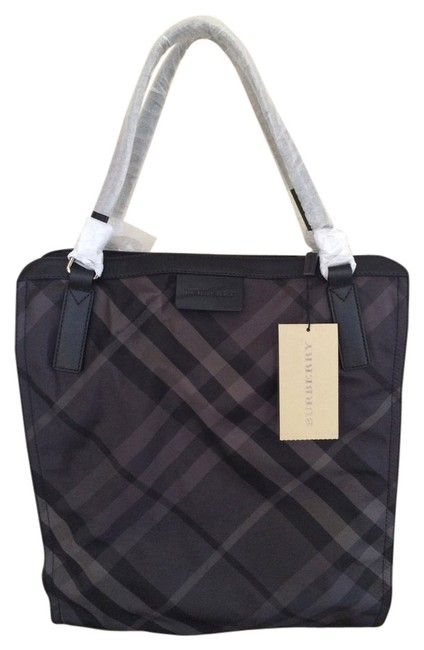 Burberry GrayBlack Check Tote