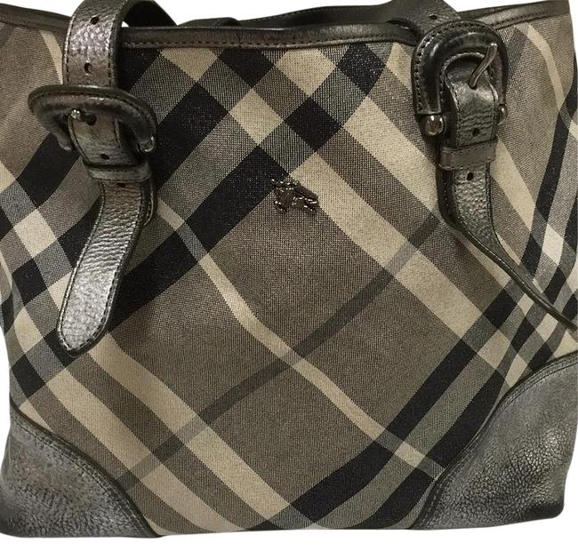Burberry Grey Mettalic Tote