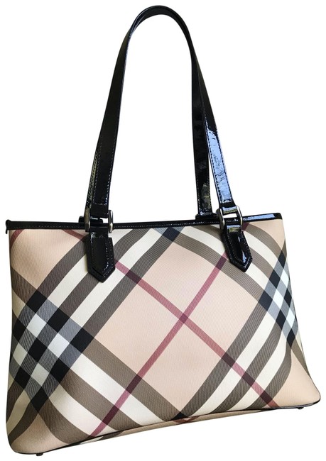 Burberry Guc Supernova Check Classic BlackMultiple Leather Pvc Tote