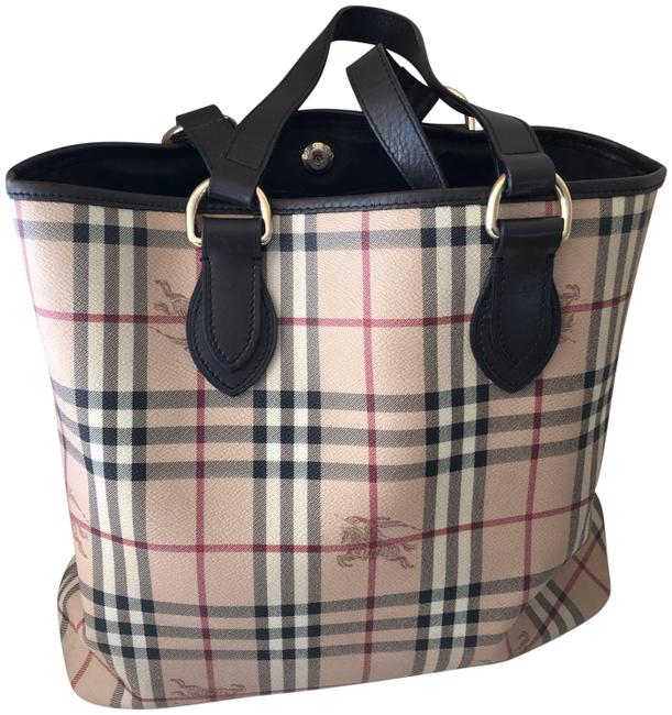 Burberry Haymarket Beige Nova Canvas Tote