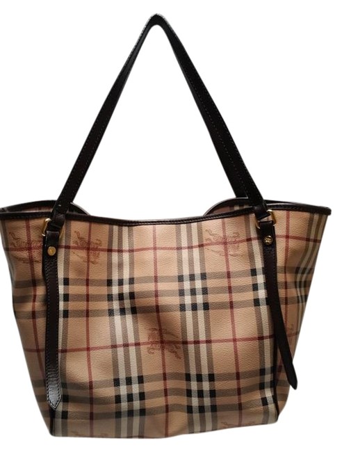 Burberry Haymarket Canterbury Leather Tote