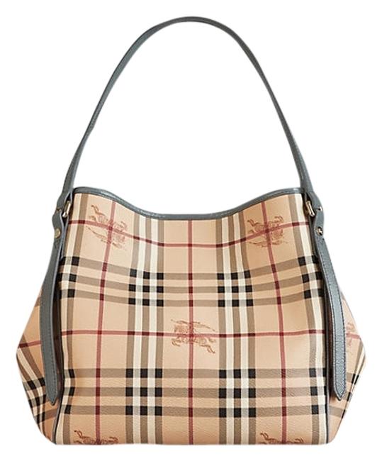 Burberry Haymarket Check Canvas and Leather Tote