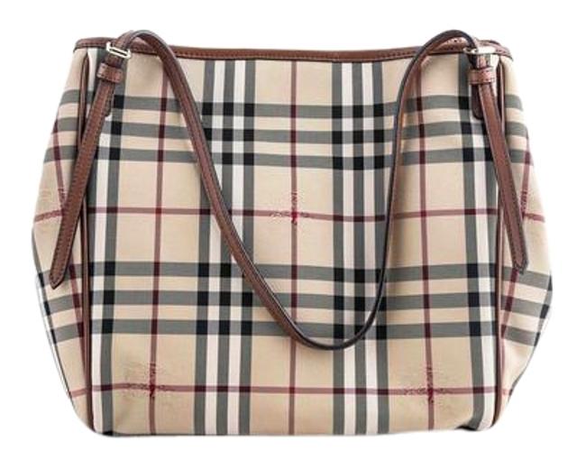 Burberry Haymarket Check HoneyTan Tote