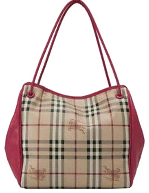 Burberry Haymarket Knots Small Canterbury Leather Tote