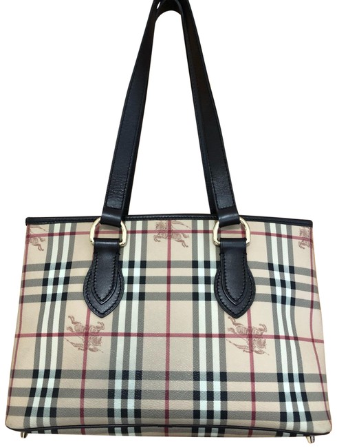 Burberry Haymarket Ll Regent Plaid Tote