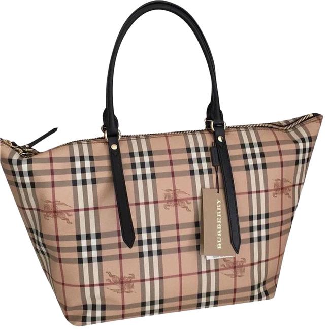 Burberry Haymarket Medium Salisbury Black Tote
