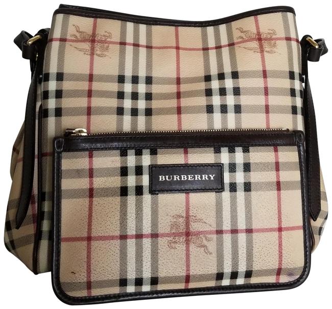 Burberry Haymarket Plaid Coated Canvas Tote