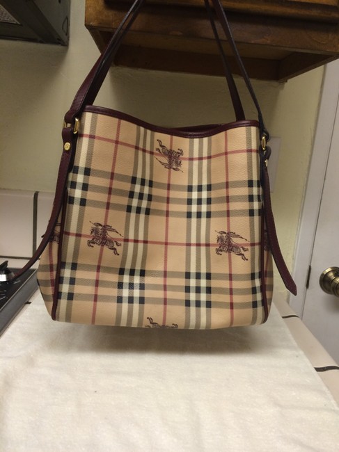 Burberry Haymarket Tote Shopper Nova Check Pvc Tote