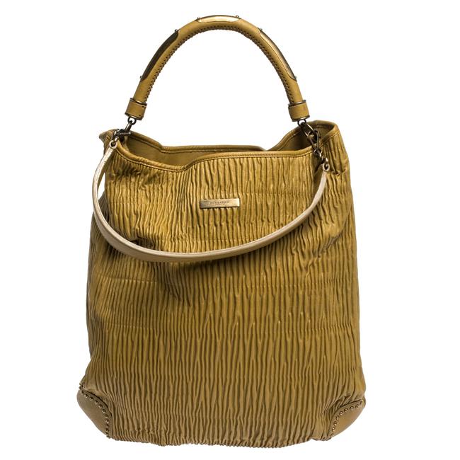 Burberry Hobo Studded Hadwin Amber Leather Tote