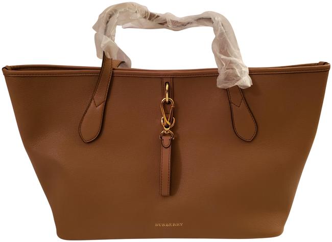 Burberry Honeybrook Derby Medium Dark Sand Leather Tote