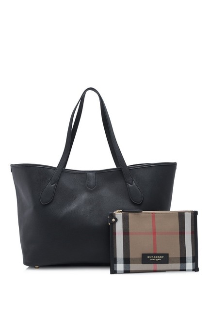 Burberry Bag Honeybrook Medium Black Derby Leather Tote
