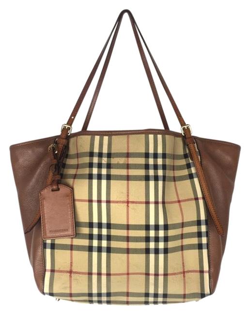 Burberry Horseferry Canterbury Tan Leather Tote