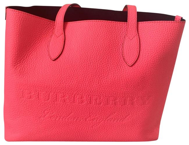 Burberry Hot Pink Leather Tote