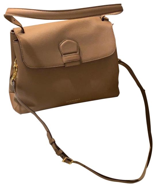 Burberry House Check Medium Camberly Brown Leather Tote