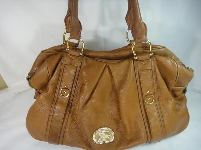 Burberry Large Bowling Tan Leather Tote