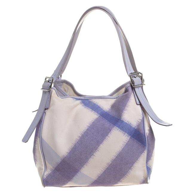 Burberry Large Canterbury Purple Canvas Tote