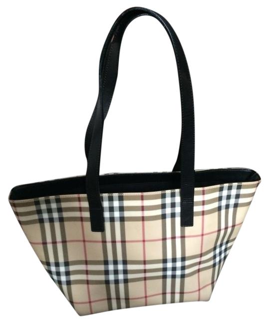 Burberry Shoulder Bag Large Classic Nova Check Brown Tote