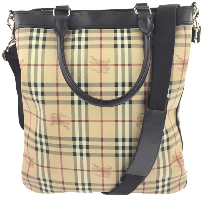 Burberry Large House Check Beige Canvas Tote