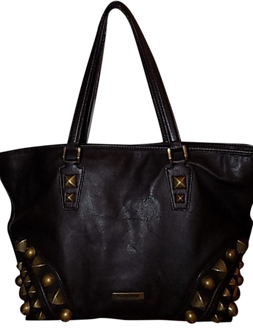 Burberry Bag Large Nickie Studded Chocolate Brown Leather Tote