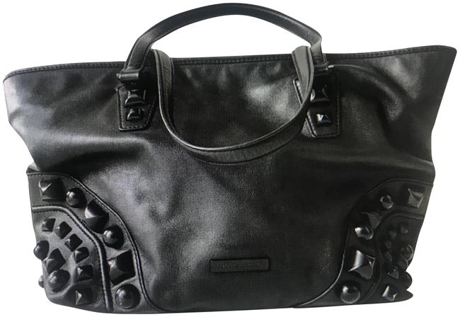Burberry Large Nikki Studded Black Leather Tote