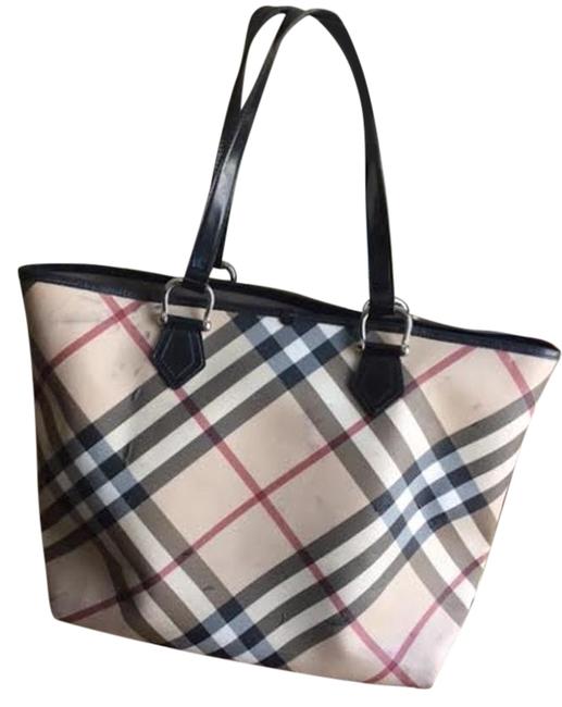 Burberry Large Nova Check Canvas Tote