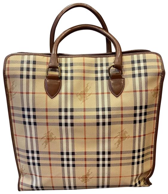 Burberry Large Purse Tan and Brown Tote