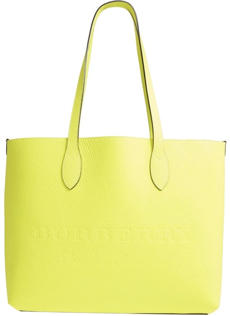 Burberry Large Remington Logo Yellow Leather Tote