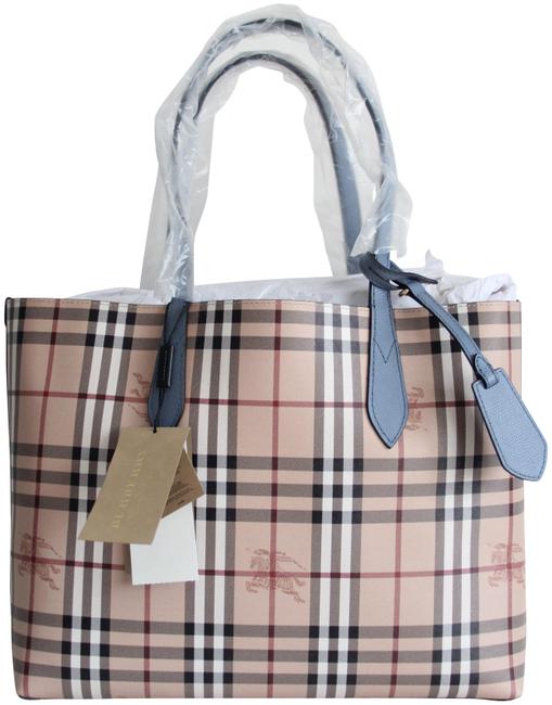 Burberry Lavenby Reversible Medium Slate Blue Leather Tote