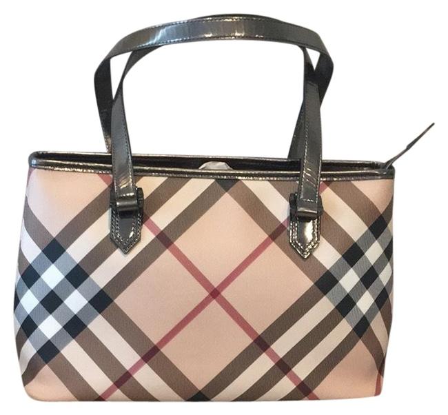 Burberry Leather Pvc Cotton Tote