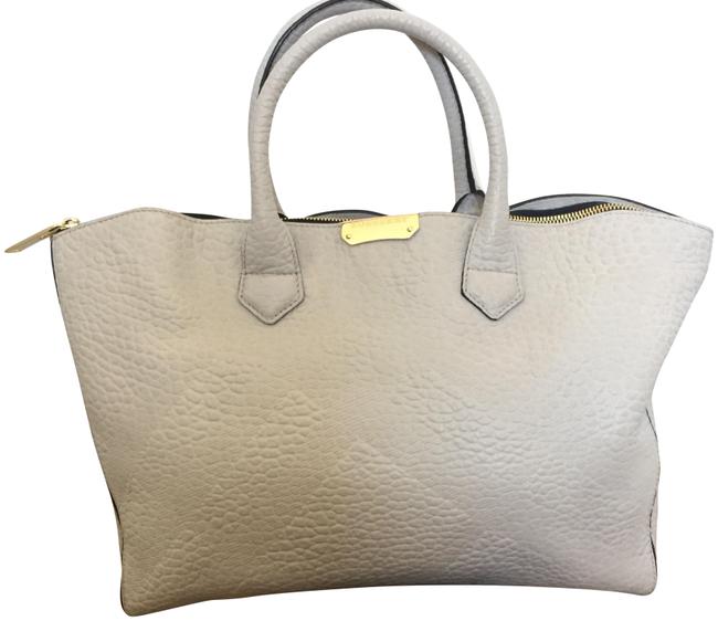 Burberry Like New Dewsbury Gray Leather Tote