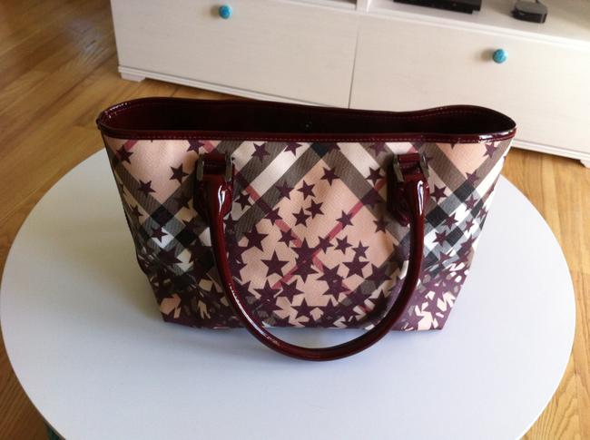 Burberry Like New Nova Printed Stars Landscape Coated Canvas Tote
