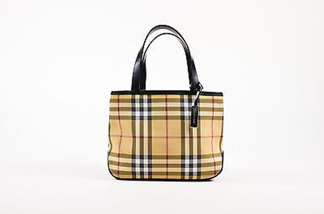 Burberry London Coated Canvas Nova Check Tote Bag