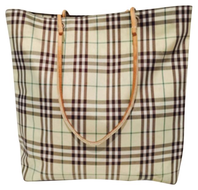 Burberry London Hand Good Condition Cream Tote