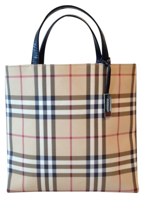 Burberry Bag London Medium Nova Check Leather Tote