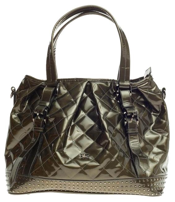 Burberry Lowry Quilted Patent Leather Tote